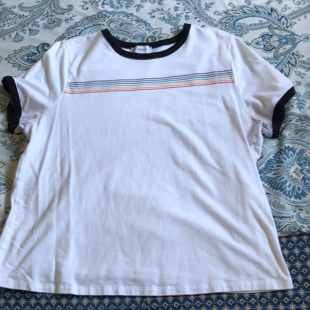 Rainbow striped T-shirt